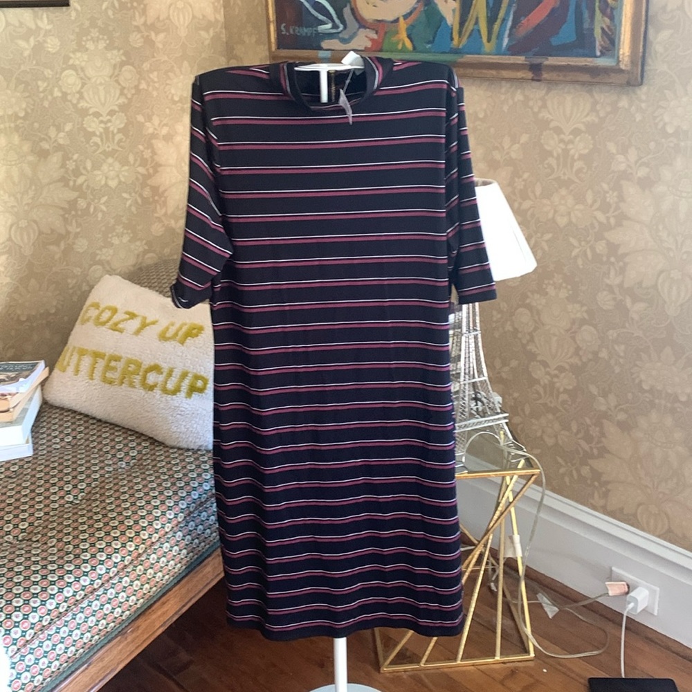 White House Black market mock neck sheath dress. NWT. Retail 98